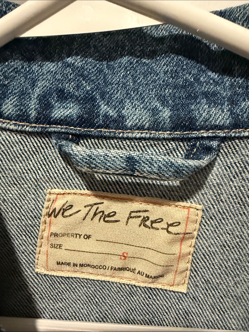 Free People Faded Blue Denim Jacket - Picture 2 of 3